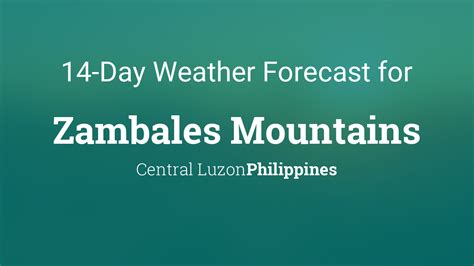 Weather Forecast Zambales .